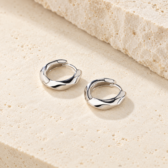 Sculpted Huggie Earrings — AI-assisted collection preview