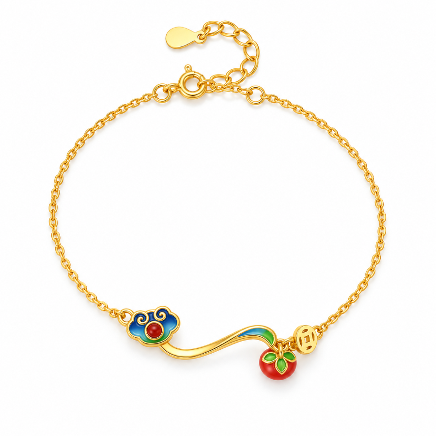 Persimmon Wishes Bracelet — white-background view