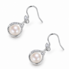 Pearl Teardrop Hook Earrings — white-background view
