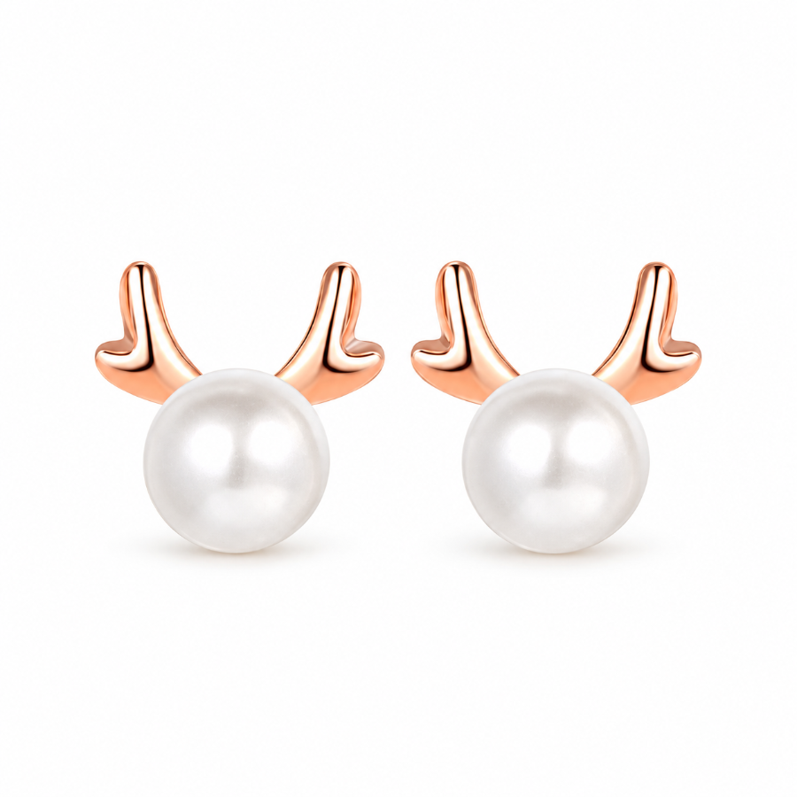 Little Dragon Pearl Studs — white-background view