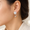 Clover Curve Earrings — wearing illustration