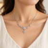 Wisteria Bloom Necklace — wearing illustration