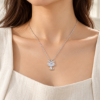 Curious Cat Necklace — wearing illustration