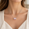 Blush Sweetheart Necklace — wearing illustration