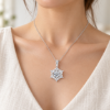 Snowflake Spark Necklace — wearing illustration