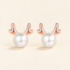 Little Dragon Pearl Studs — detail view