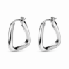 Soft Triangle Hoop Earrings — white-background view
