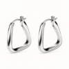 Soft Triangle Hoop Earrings — detail view