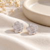 Camellia Blossom Studs — editorial setting