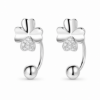 Clover Curve Earrings — white-background view
