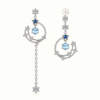 Moon and Star Drop Earrings — detail view