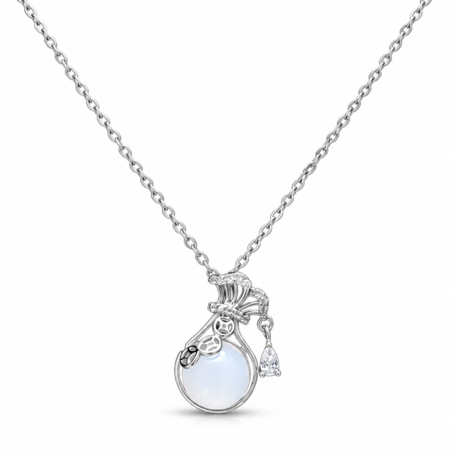 Fortune Pouch Necklace — white-background view