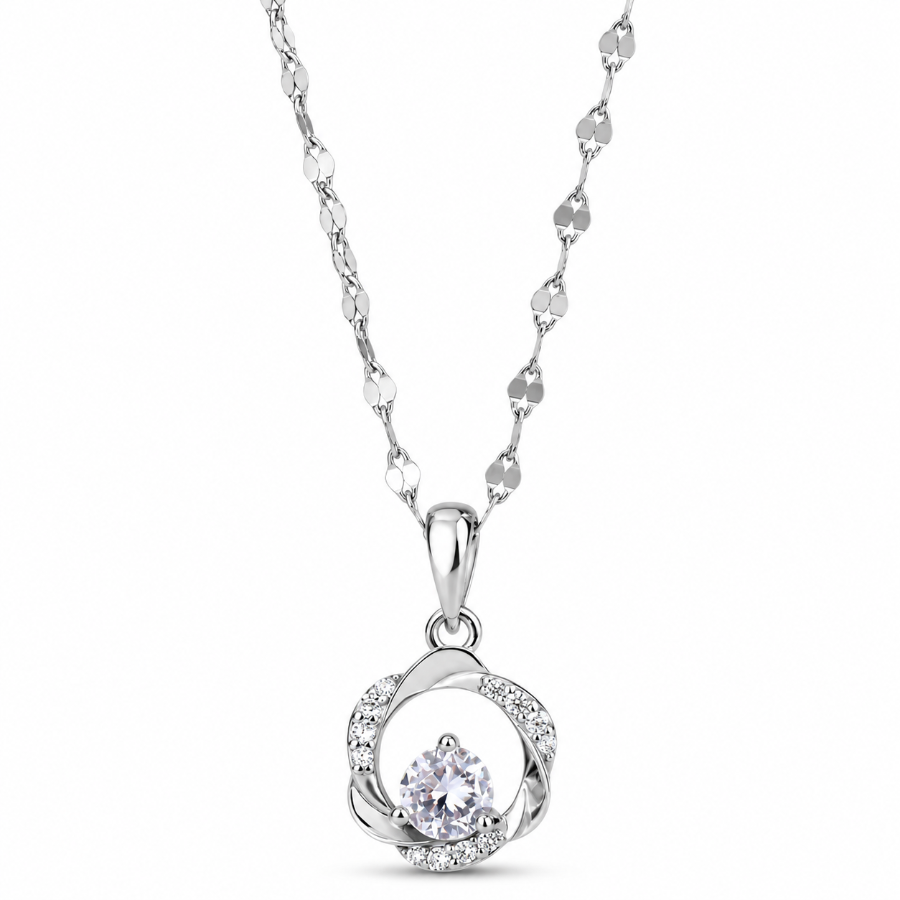 Mobius Spark Necklace — white-background view