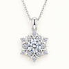 Snowflake Spark Necklace — detail view